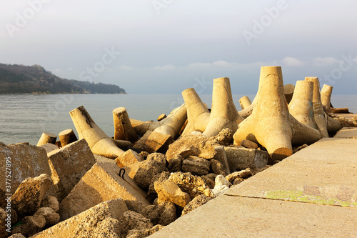 Tablou pe pânză The storm surge barrier breakwater