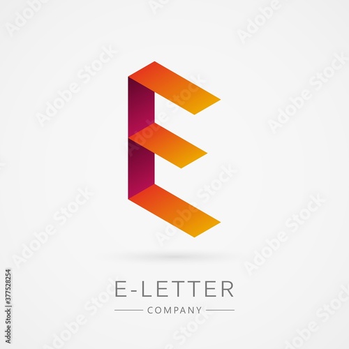 Free Download Bright color isometric E letter - GFXLoad