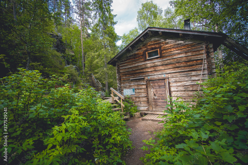wooden cabin in Finland