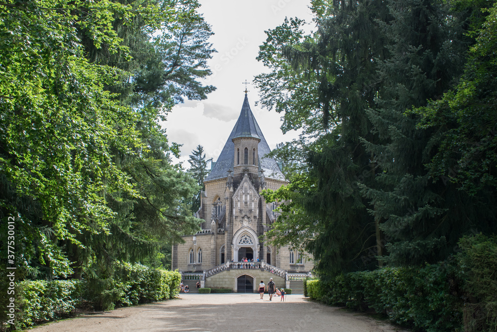 Schwarzenberska hrobka, Czech Republic, old castle forest summer sunny day historic europe tourism building