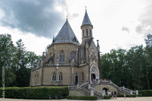 Schwarzenberska hrobka, Czech Republic, old castle forest summer sunny day historic europe tourism building