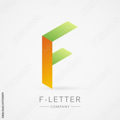 Free Download Bright isometric F letter - GFXLoad