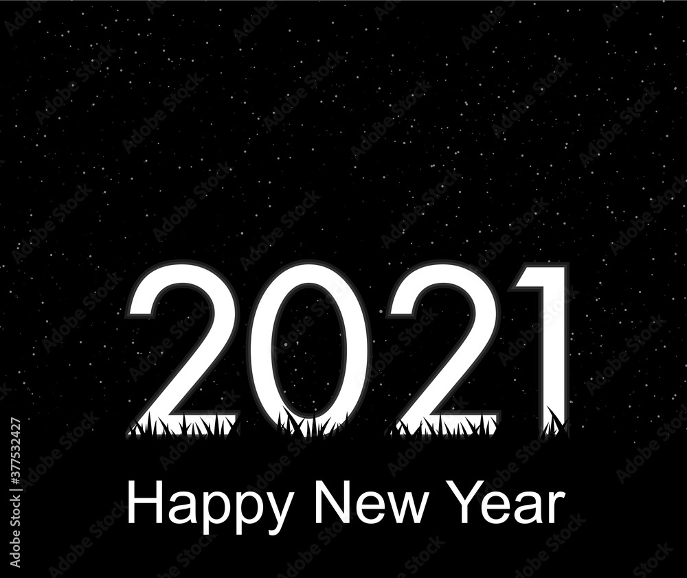 Happy new Year 2021, greeting cards, poster or web banner.