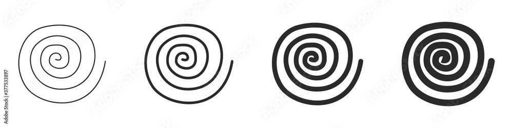 Set of spirals isolated on a white background. Vector illustration
Set of spirals isolated on a white background. Vector illustration