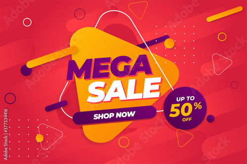 Special offer mega sale banner background template