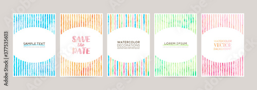 watercolor striped pattern decoration