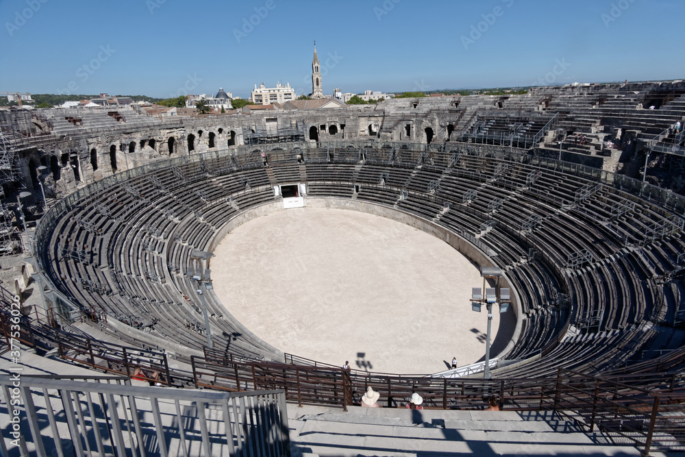 Amphithéâtre romain des arènes de Nîmes - Gard - France