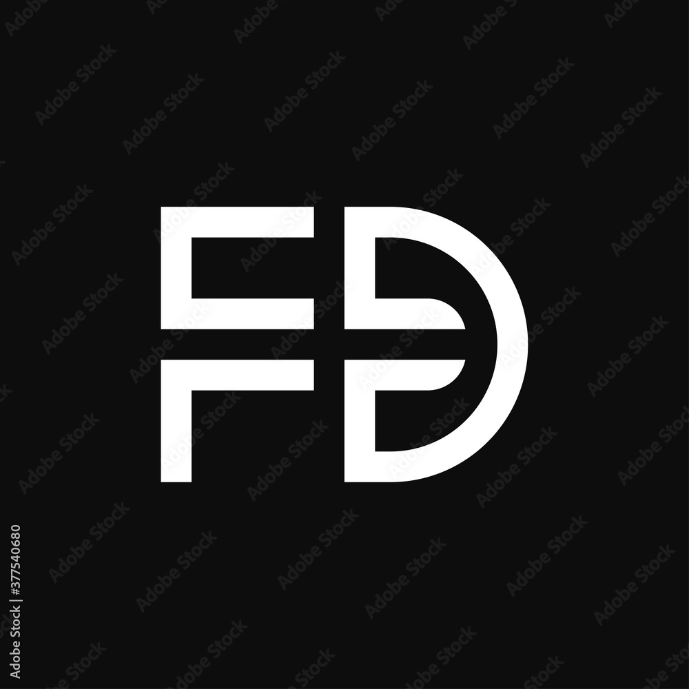 Letter FD initial logo template Letter FD initial logo template