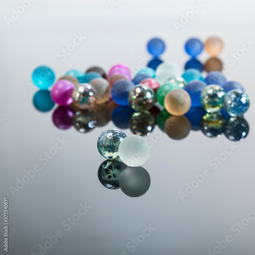 Background with glass balls