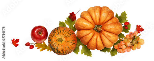 Autumn arrangement with pum...