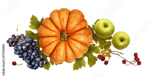 Autumn arrangement with pum...