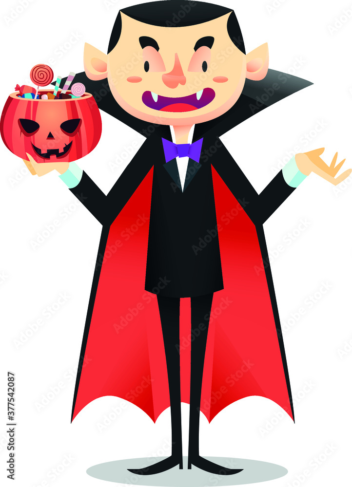 Dracula Halloween Trick of Treat Pumpkin Vector Dracula Halloween Trick of Treat Pumpkin Vector