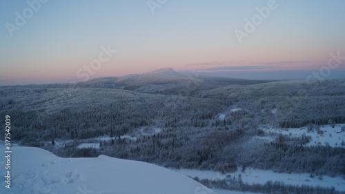winter landscape with snow covered mountains © Артур Созонов