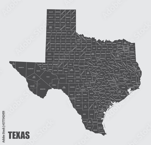 Texas counties map