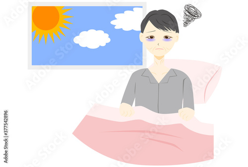 不眠症　ミドル　女性　朝	
