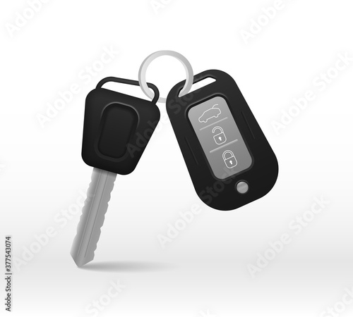 Realistic car keys. 