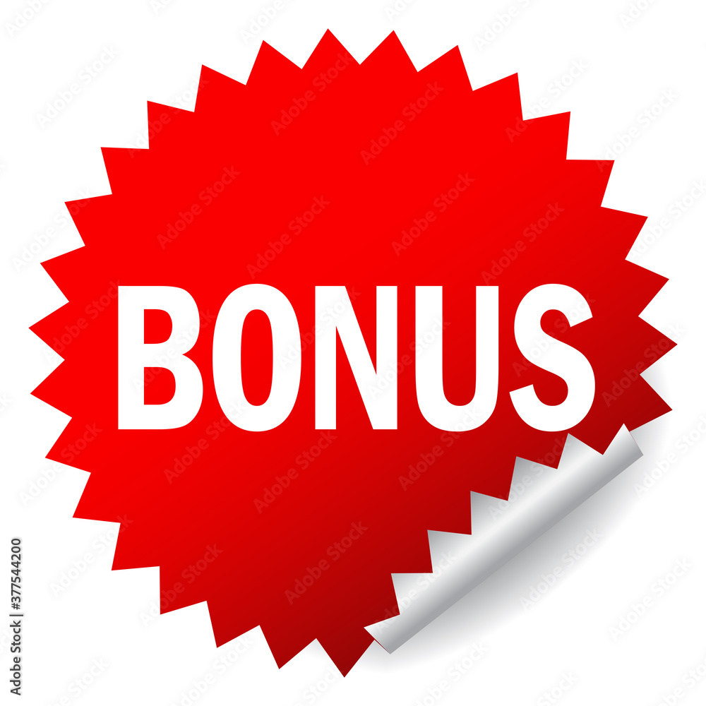 Bonus star label Bonus star label