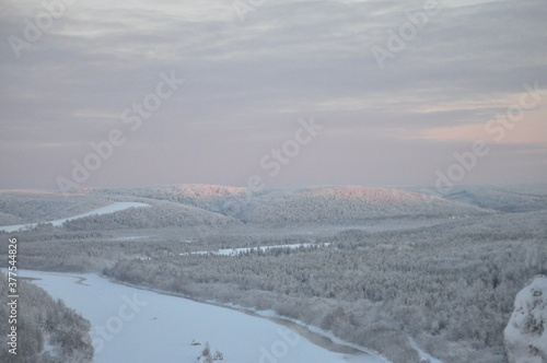 winter landscape in the mountains