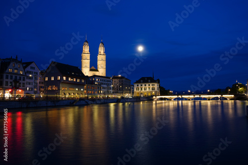 Wallpaper Mural Zurich at night Torontodigital.ca