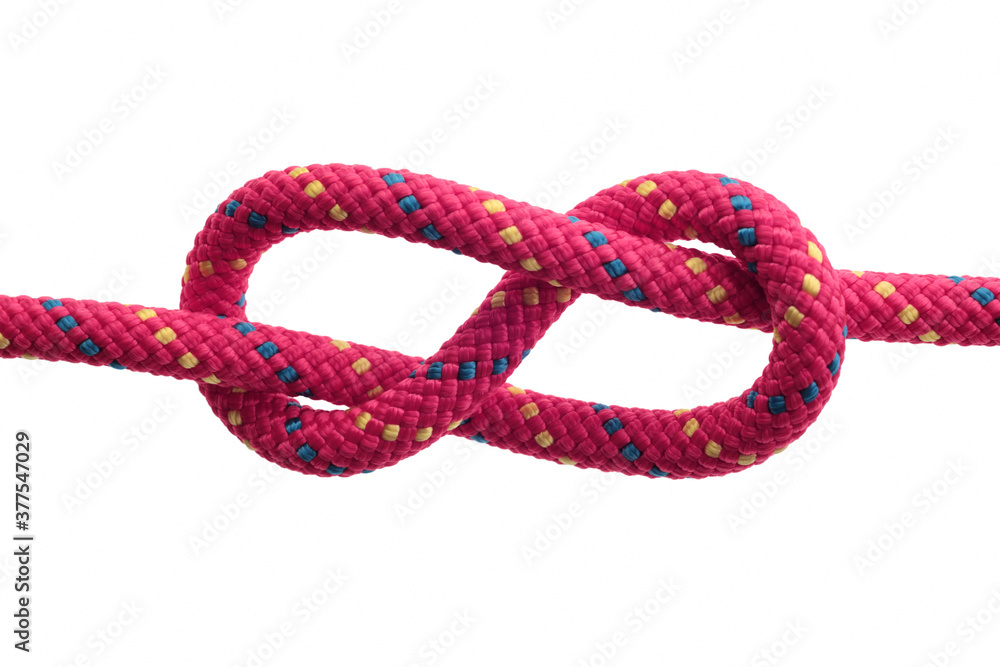 Figure of eight knot isolated on white background Figure of eight knot isolated on white background