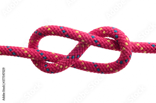 Figure of eight knot isolated on white background