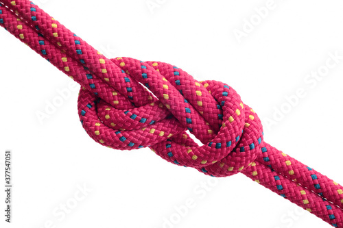 Figure of eight knot isolated on white background