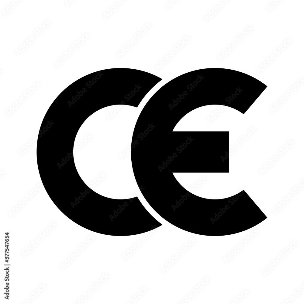 CE mark. CE symbol, isolated on white background. European Conformity ...