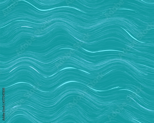 Abstract wavy ocean seamless pattern with ripples and splash
