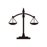 Scales Justice icon symbol vector