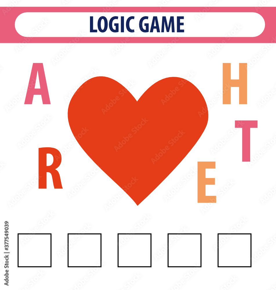 Worksheet for preschool kids.Words puzzle educational game for children. Place the letters in right order. Cute illustration of logic puzzle game for study English. Find the correct place. Vector Worksheet for preschool kids.Words puzzle educational game for children. Place the letters in right order. Cute illustration of logic puzzle game for study English. Find the correct place. Vector