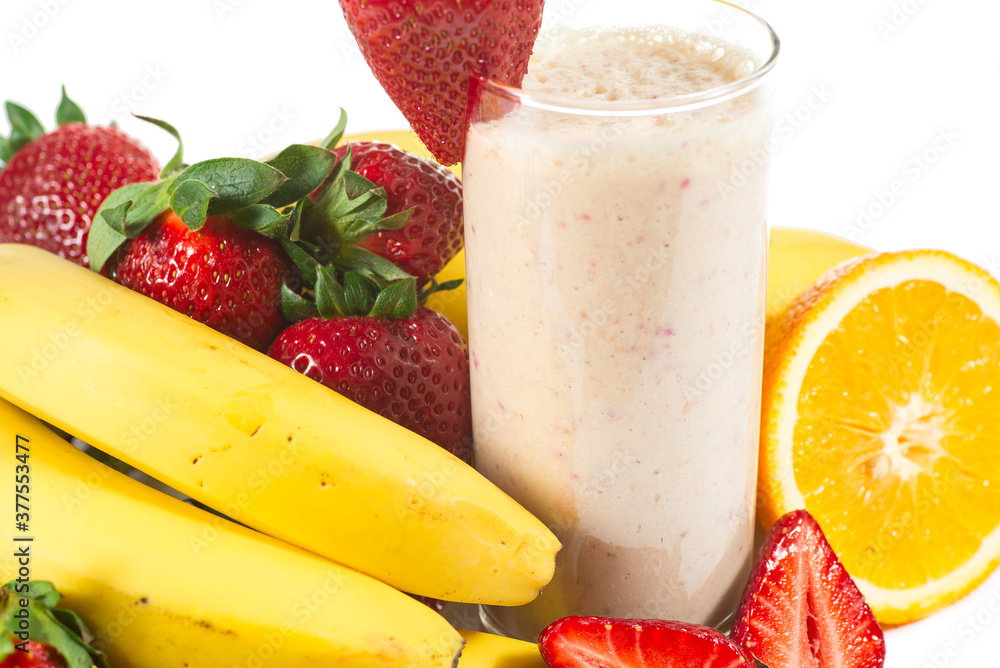 healthy strawberry smoothie with fruits healthy strawberry smoothie with fruits