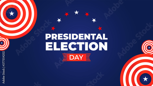 Presidential election day. United States Presidential election. American president election 2020. Vector illustration