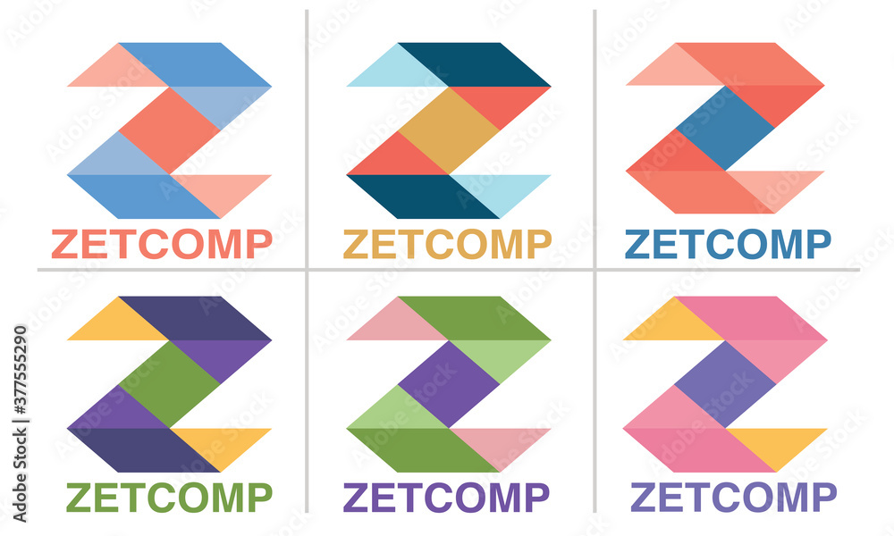 collection of z letter logos in origami style in different colors
collection of z letter logos in origami style in different colors