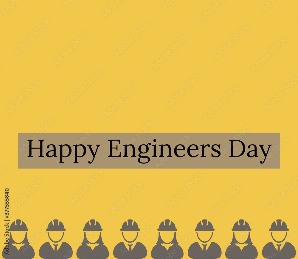 Happy engineers day wishes greeting card on abstract background with  colorful set of web icons, graphic design illustration wallpaper Stock  Illustration | Adobe Stock