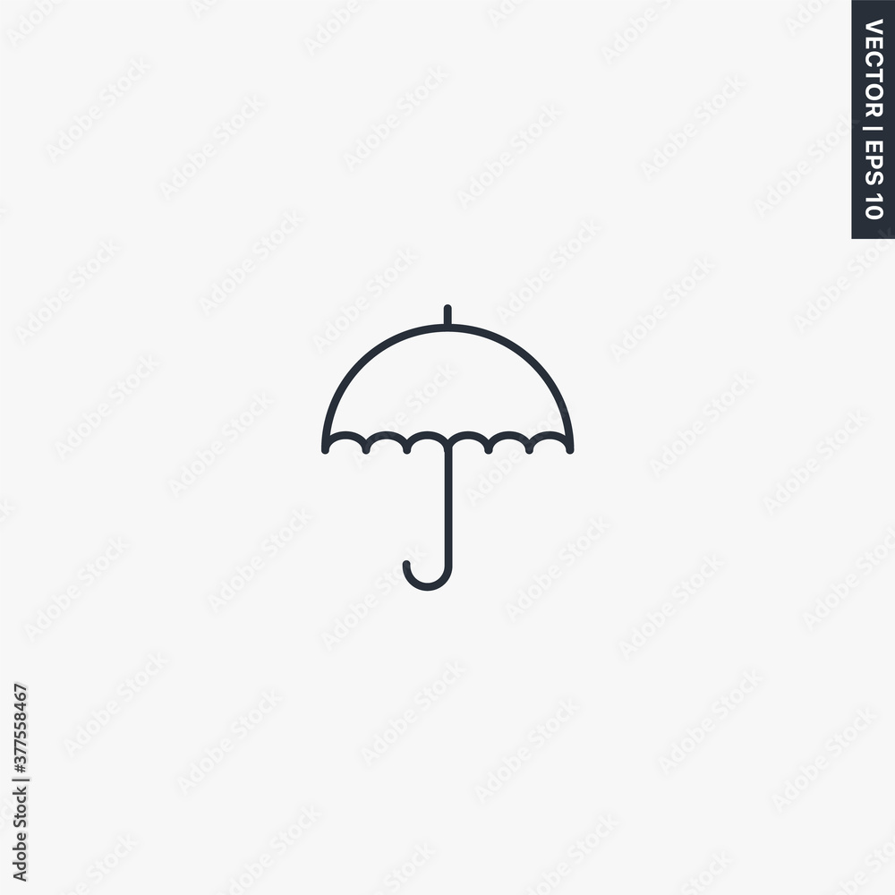 Umbrella, linear style sign for mobile concept and web design Umbrella, linear style sign for mobile concept and web design