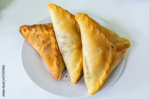 Traditional Tatar triangular pastry Ocpocmaq