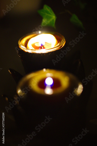 burning candles in the Church