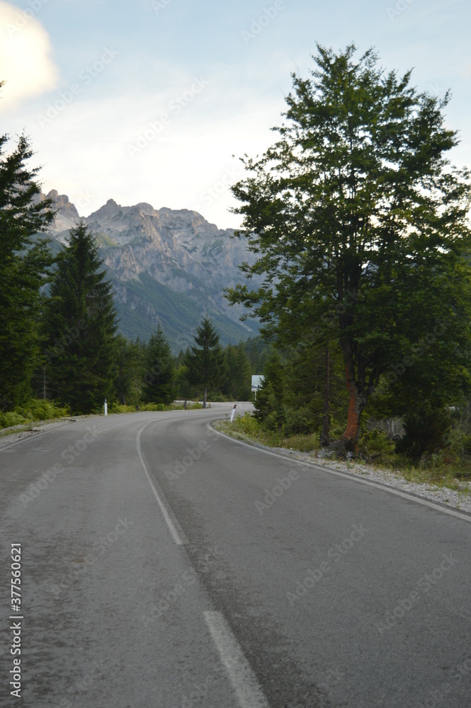 Fototapeta premium The stunning mountain scenery in the Valbona Valley in Albania