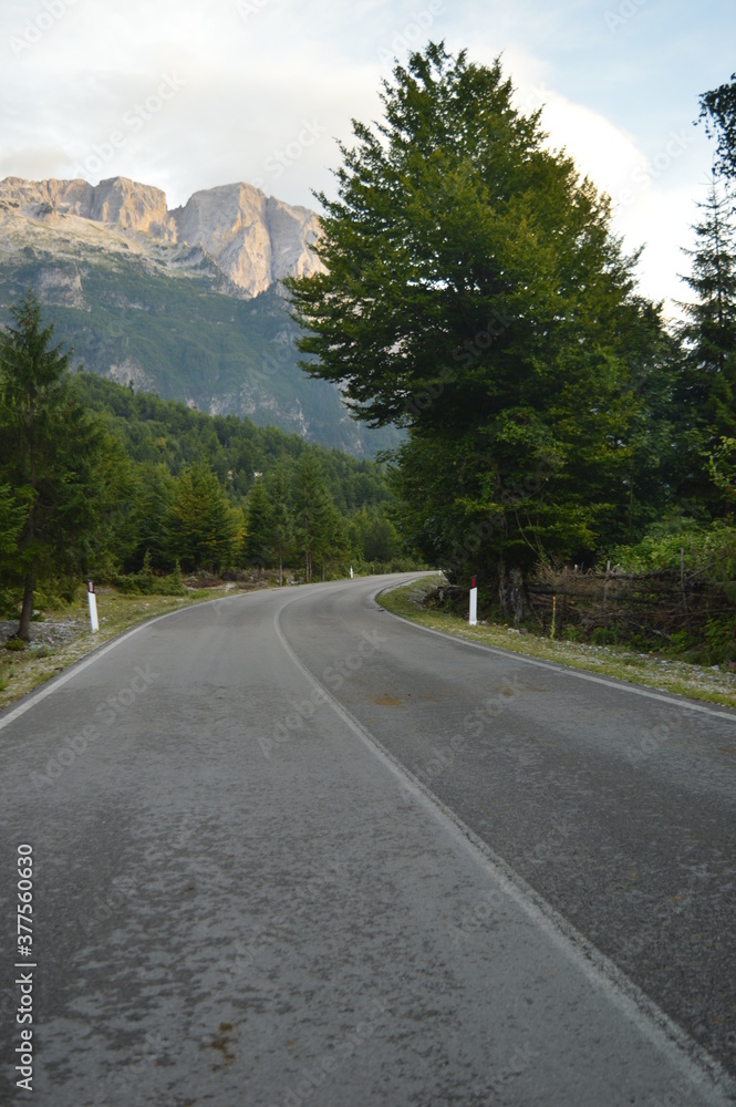 Fototapeta premium The stunning mountain scenery in the Valbona Valley in Albania