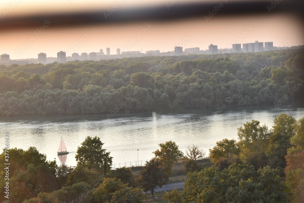 Fototapeta premium the Danube River in Belgrade
