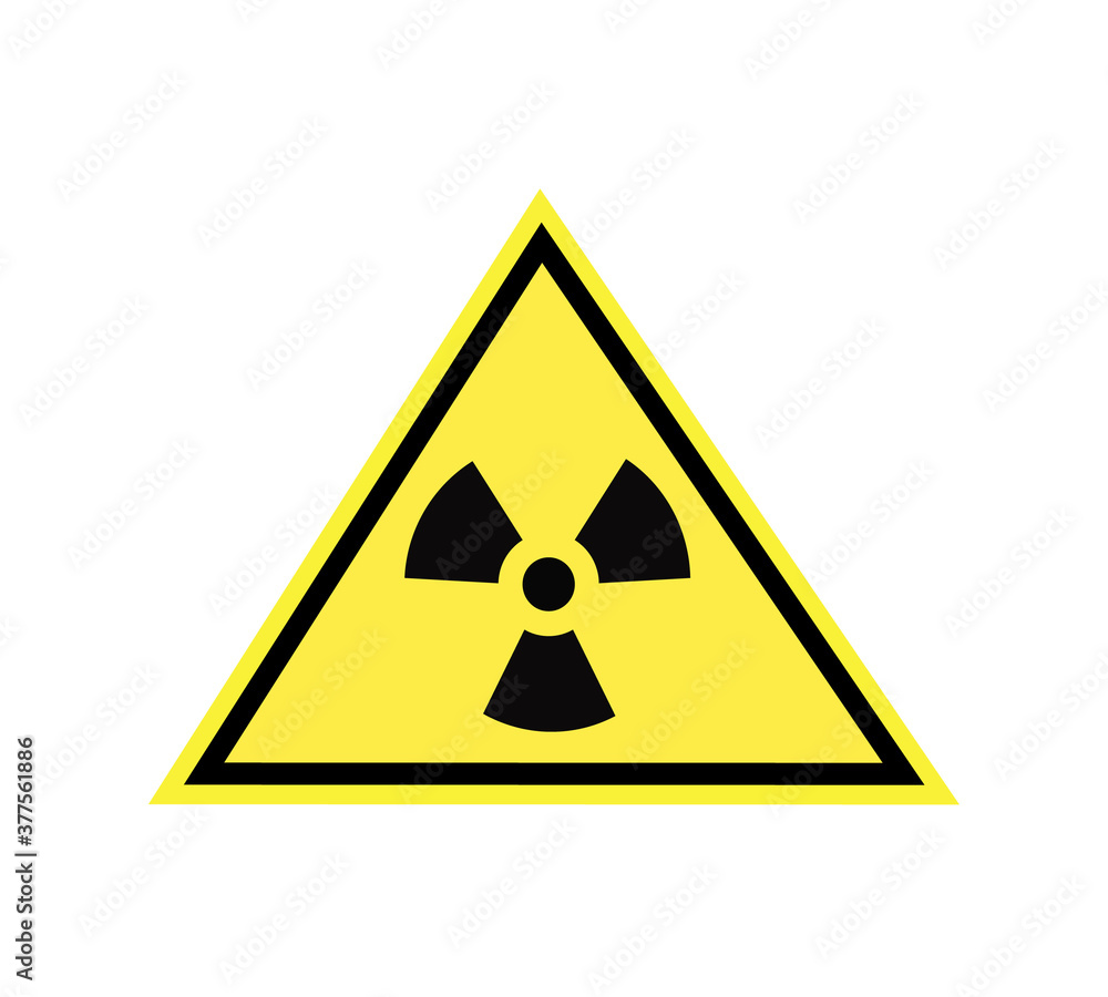 warning industrial about radiation hazard sign, labor protection warning industrial about radiation hazard sign, labor protection