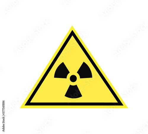 warning industrial about radiation hazard sign, labor protection
