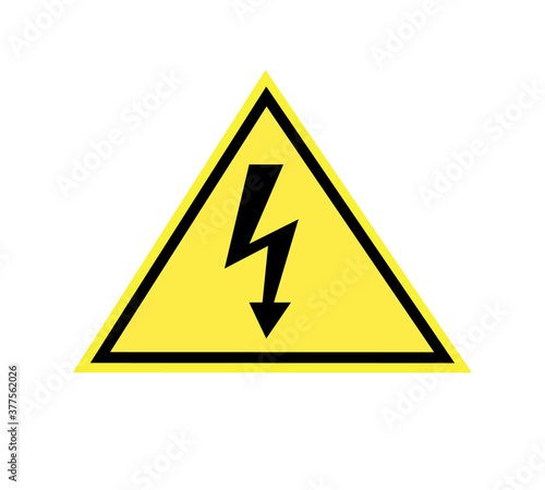 industrial warning about electrical hazard sign, labor protection