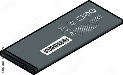 A long / large rechargeable mobile / cellular / digital camera battery pack.