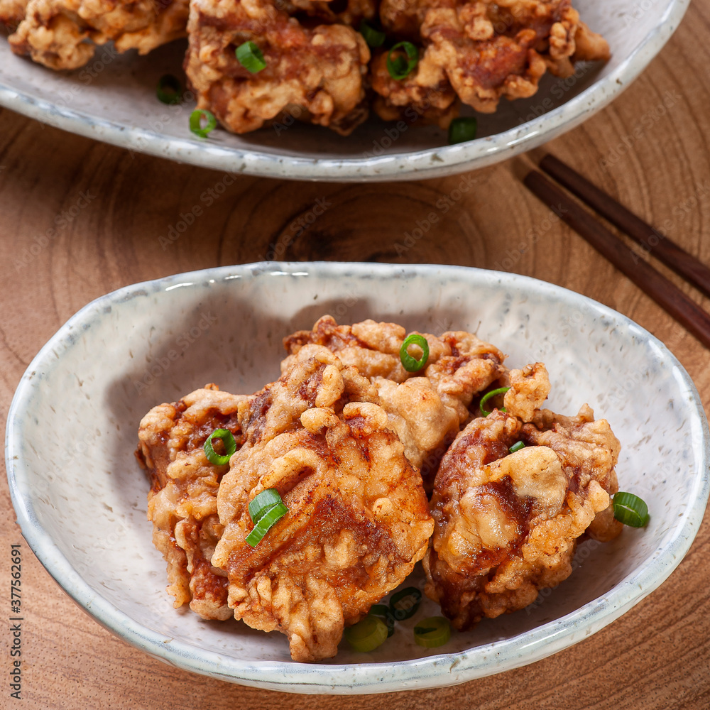 .Karaage. Typical Japanese fried chicken. .Karaage. Typical Japanese fried chicken.