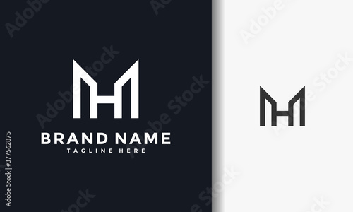 monogram letter HM logo
