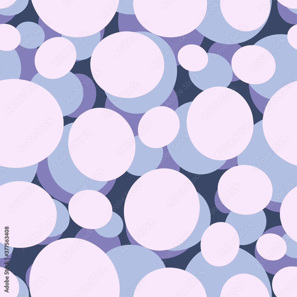 Vector seamless polka dot pattern in blue tones. Illustration of pastel bubbles. The design is perfect for dress design, backgrounds, home decoration, wallpaper, wrapping paper, textiles, surfaces. Vector seamless polka dot pattern in blue tones. Illustration of pastel bubbles. The design is perfect for dress design, backgrounds, home decoration, wallpaper, wrapping paper, textiles, surfaces.
