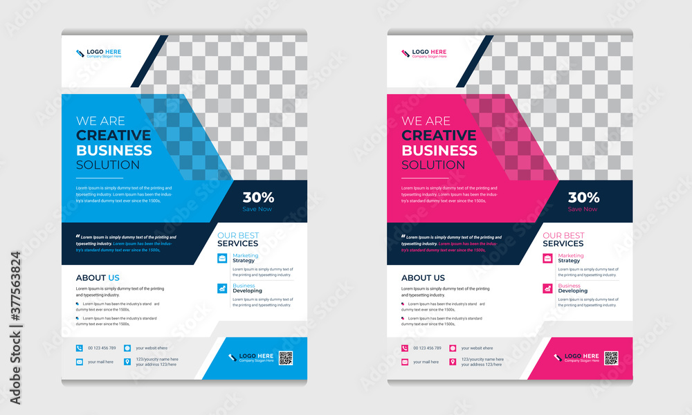 Obraz premium Flyer Design. Creative Corporate Business Flyer Design.