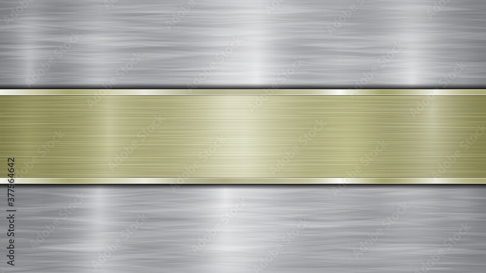 custom made wallpaper toronto digitalBackground consisting of a silver shiny metallic surface and one horizontal polished golden plate located centrally, with a metal texture, glares and burnished edges