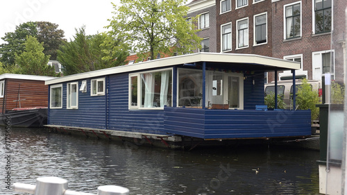 Leiden by boat (Netherlands)